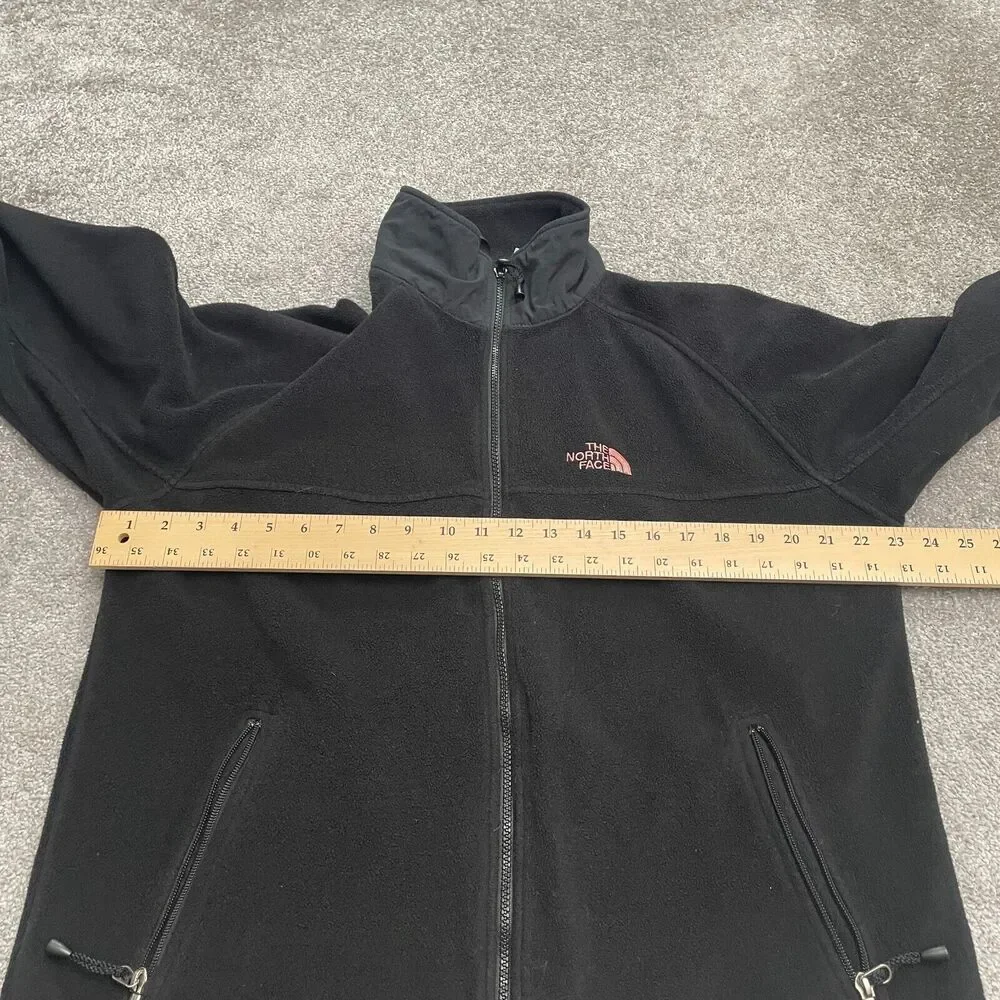 The North Face Fleece Jacket Mens Medium Black Full Zip Pocket Outdoor Hiking